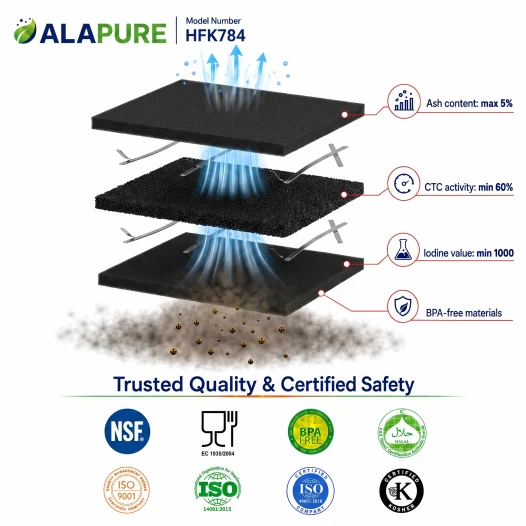 Alapure Aktivkohlefilter geeignet für Brandt AS0062460 (3 Stück)