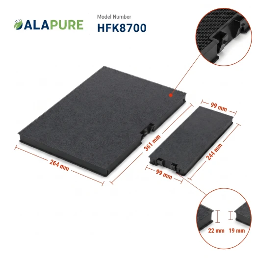 Alapure Aktivkohlefilter geeignet für Constructa 17000965 / 11018700