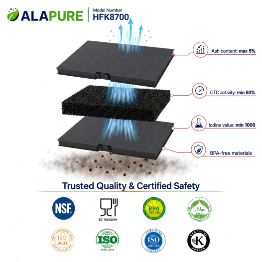Alapure Aktivkohlefilter geeignet für Constructa 17000965 / 11018700