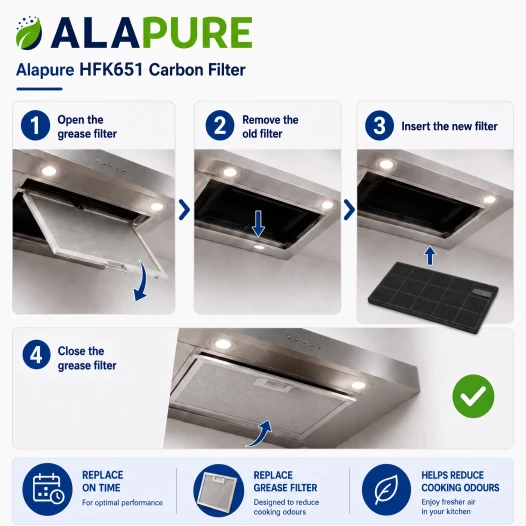 Alapure Kohlefilter geeignet für Whirlpool 482000005727 (2 St.)