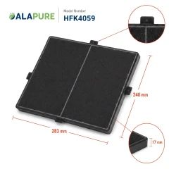 Alapure HFK4059 Kompatibel mit Miele Kohlefilter DKF12-1 / DUMF12