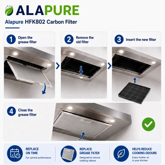 Alapure Aktivkohlefilter geeignet für Electrolux 9029793693