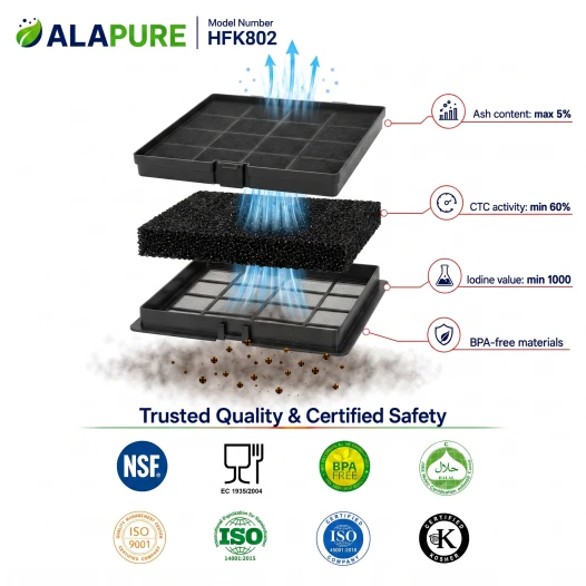 Alapure Aktivkohlefilter geeignet für Electrolux 9029793693