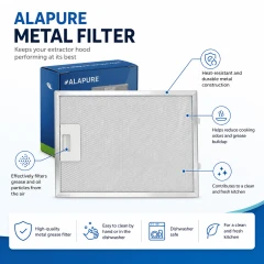 Alapure Metallfilter passend für Neff 362380 / 00362380 320x220mm