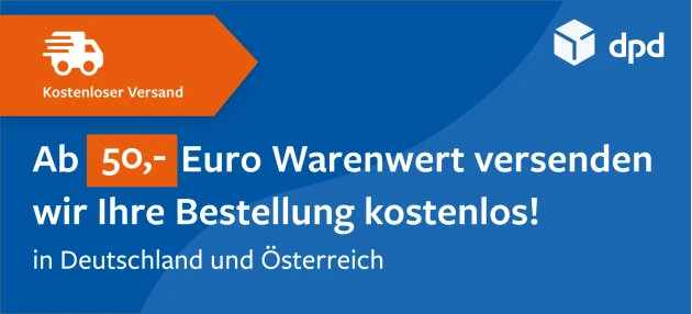 Kostenloser Versand ab €50