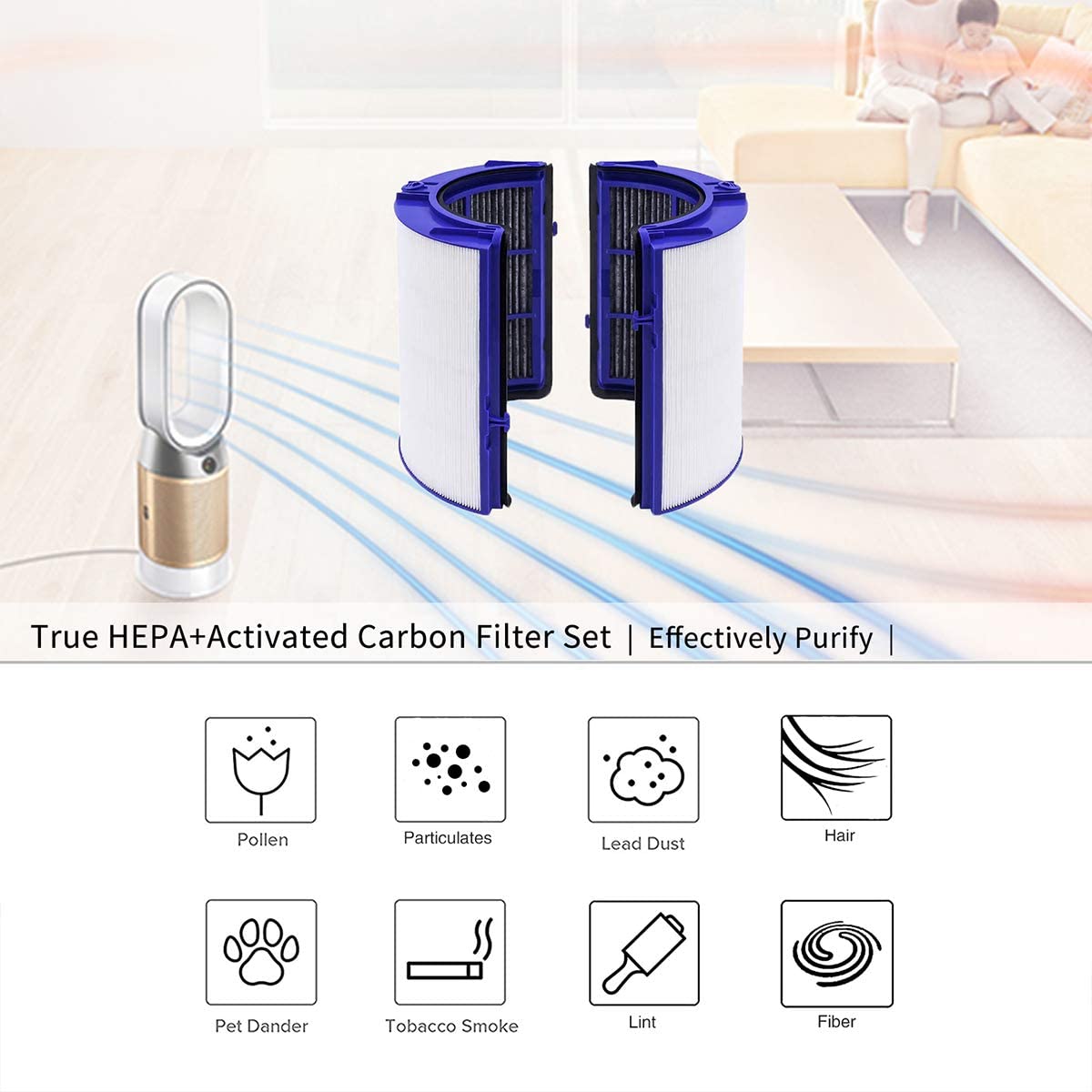 Alapure HEPA-Filter geeignet für Dyson PH01/ PH02 / HP06 / TP06